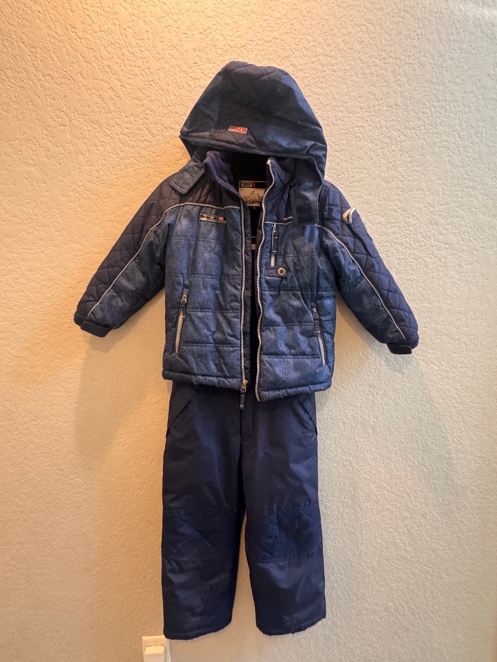Kids Snow suit set - vested overall with jacket